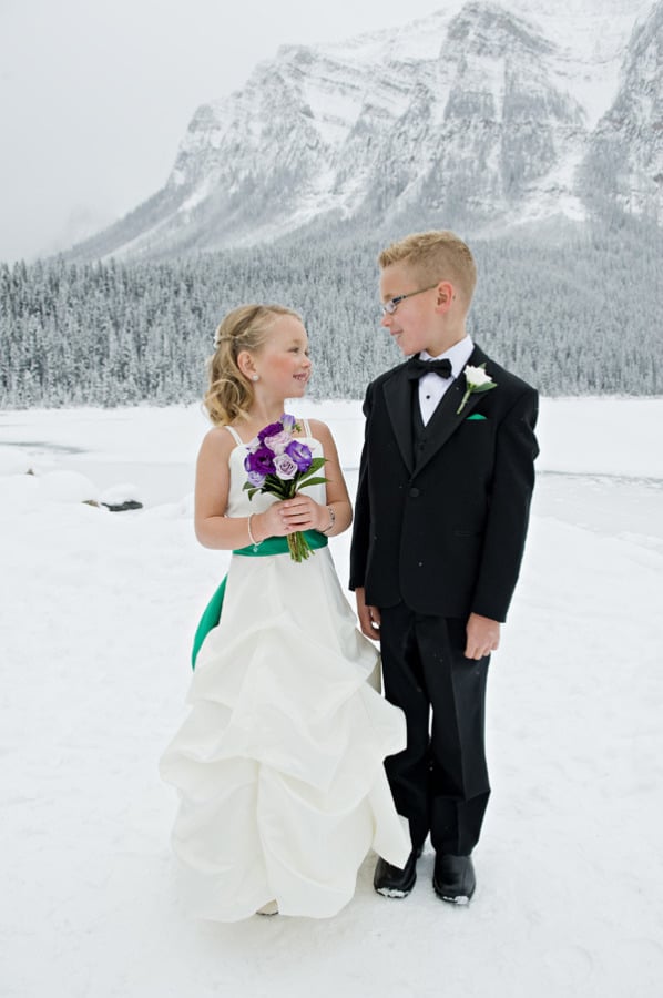 Adorable Flower Girls and Ring Bearers Kissing