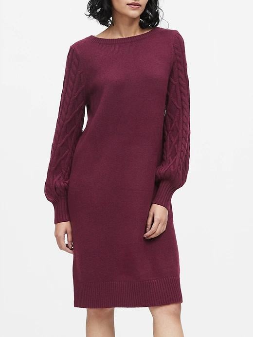 Cable-Knit Sweater Dress