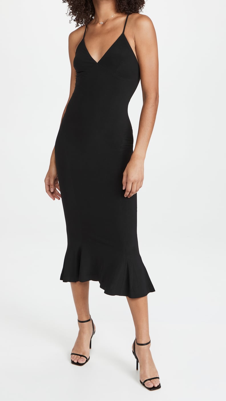 A Black Dress: Norma Kamali Slip Fishtail Dress