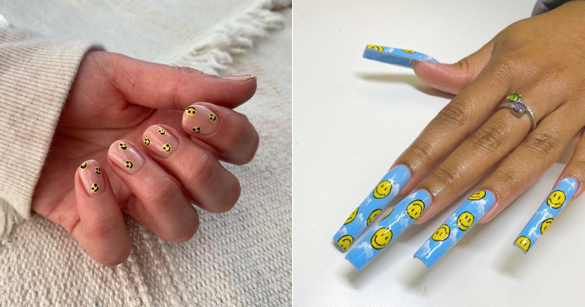 Featured image of post Smiley Face Nail : 5.blue with minion face nail art: