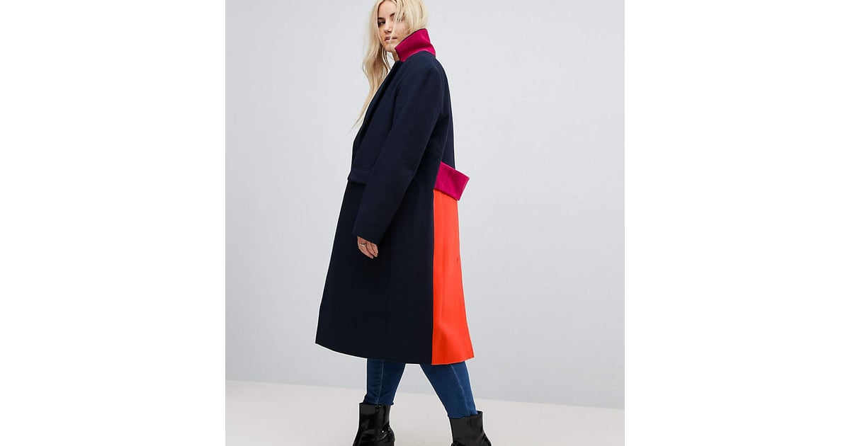 Asos color top block coat