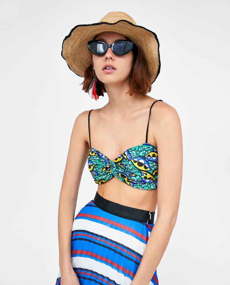 Zara Printed Bandeau Top