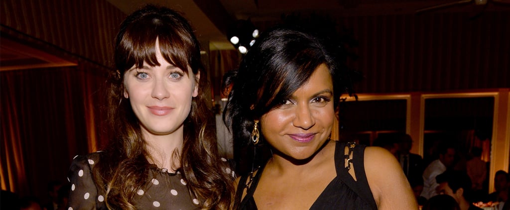 Zooey Deschanel's and Mindy Kaling's Hair at Elle Event 2014