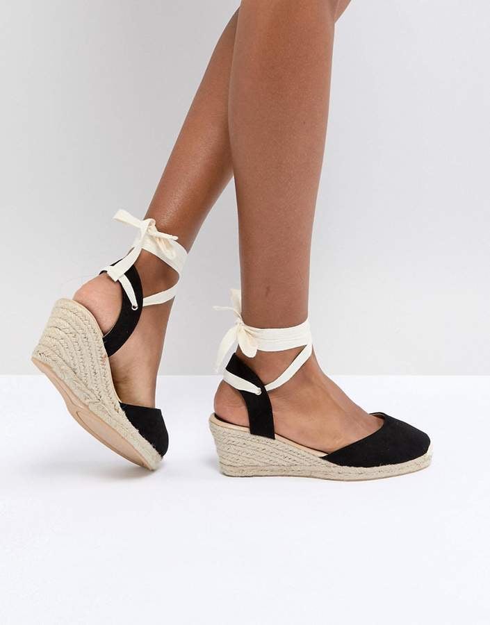 London Rebel Espadrille Wedge Shoes