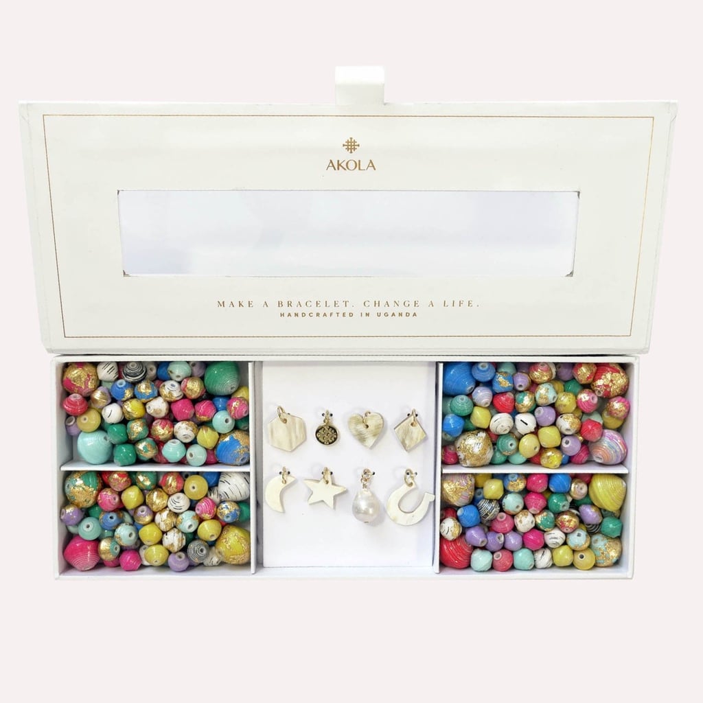 Akola Anasa DIY Necklace and Bracelet Kit With Gold Foil & Rainbow Karatasi Beads