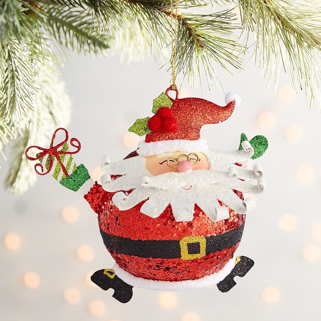 Glittered Santa Ornament