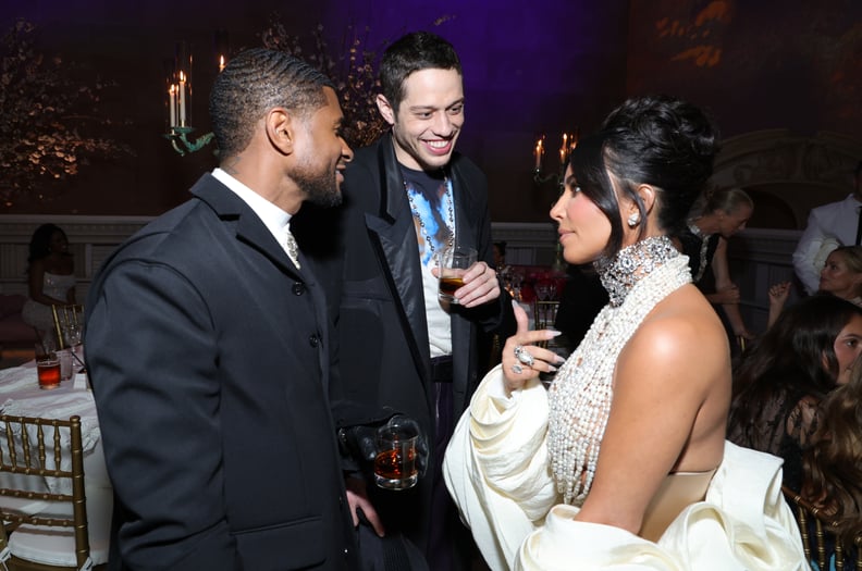 NEW YORK, NEW YORK - MAY 01: (L-R) Usher, Pete Davidson, and Kim Kardashian attend The 2023 Met Gala Celebrating 
