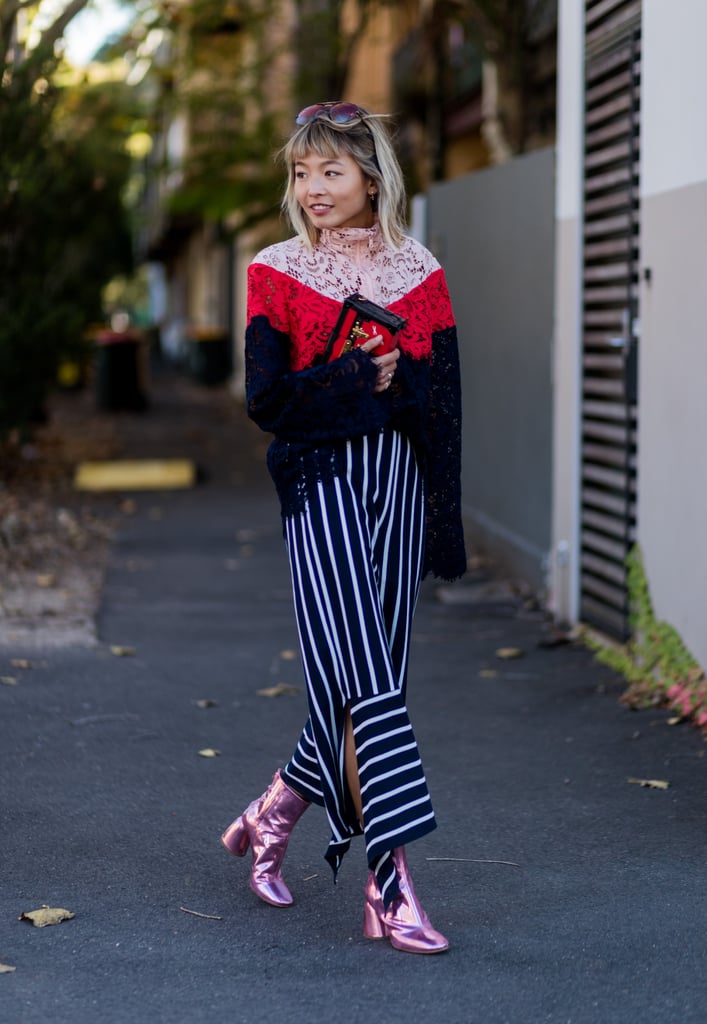 Break all the rules with a bold-on-bold-on-bold look.