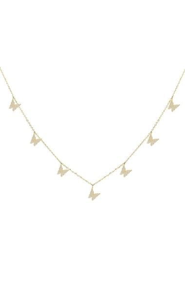 Adina's Jewels Pavé Butterfly Dangle Charm Necklace