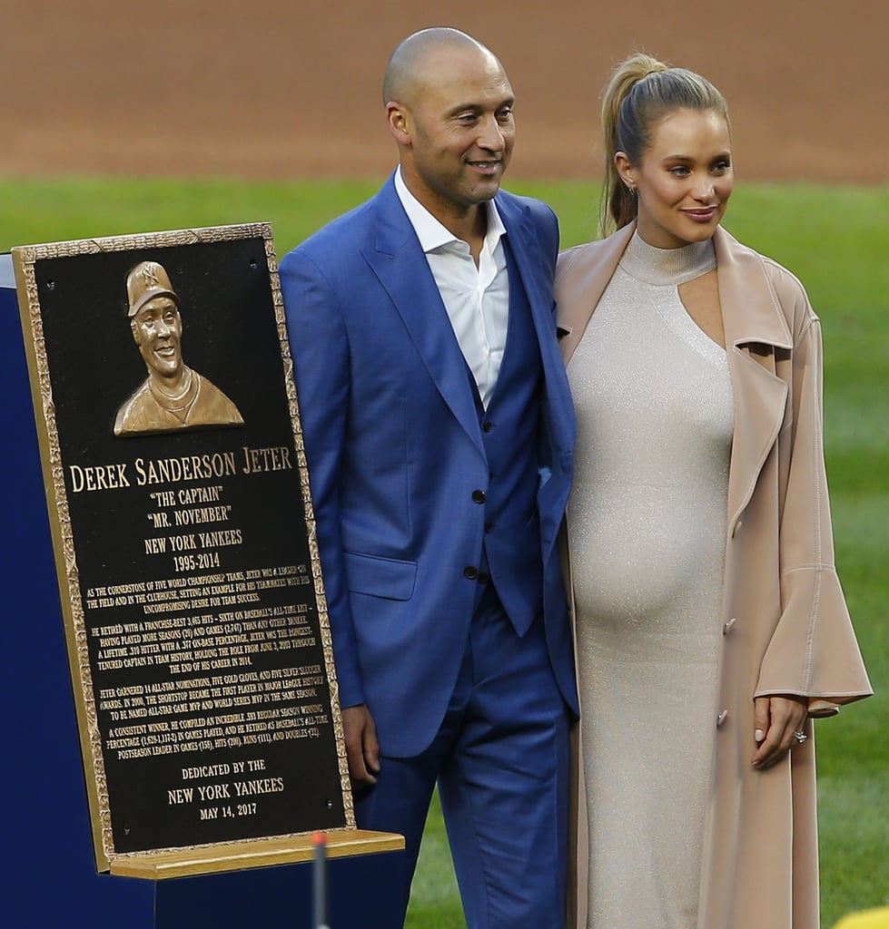 Derek and Hannah Jeter at Yankee Stadium Ceremony May 2017
