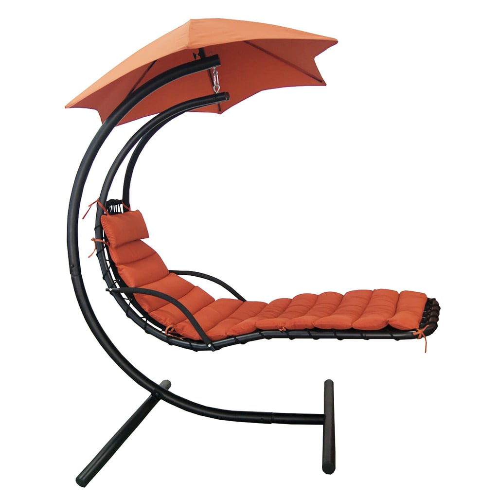 Cano Polyester Hanging Chaise Lounger with Stand