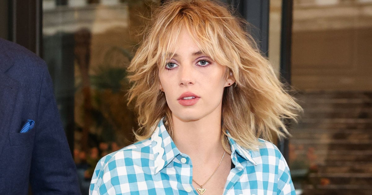 Maya Hawke Goes Pants-less at Milan Fashion Week