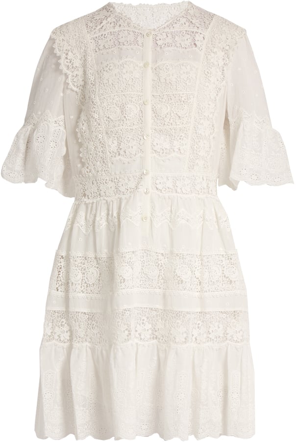 Rebecca Taylor Lace-Trimmed Cotton-Voile Dress | White Lace Dresses For ...