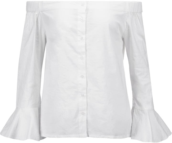 The White Bell-Sleeved Button-Down You'll Keep Wearing Through Fall