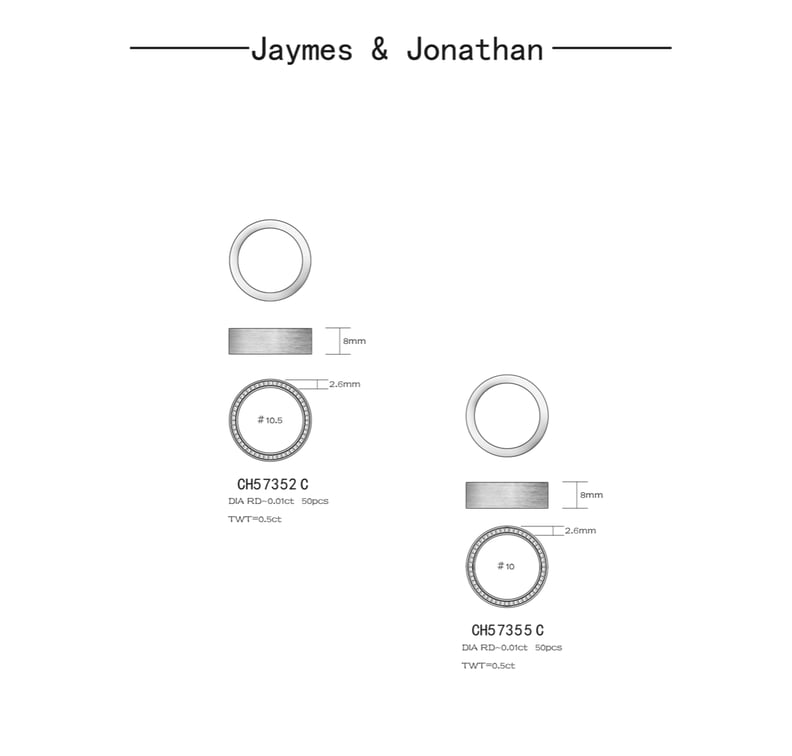 Jonathan Bennett and Jaymes Vaughan's Kay Jewelers Rings