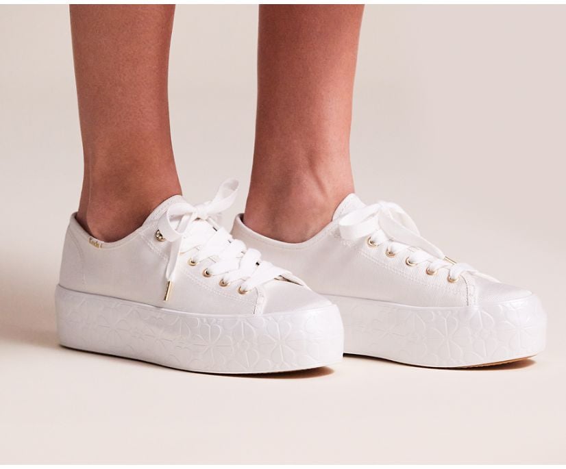 For Maximum Comfort: Keds x kate spade new york Triple Up Faille Logo Foxing