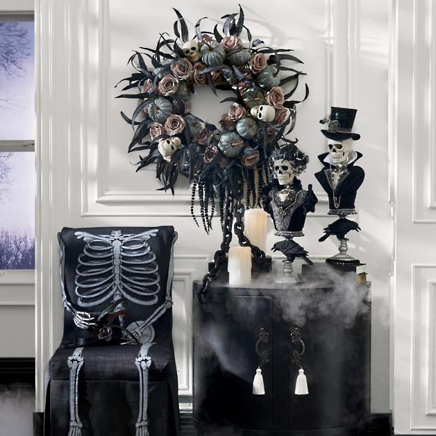 Gothic Skull Wreath With Chain | Best Halloween Wreaths | POPSUGAR Home ...