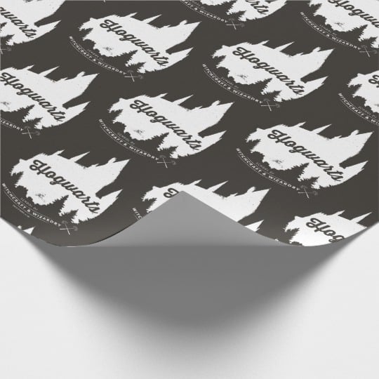 Harry Potter Hogwarts Castle Typography Wrapping Paper