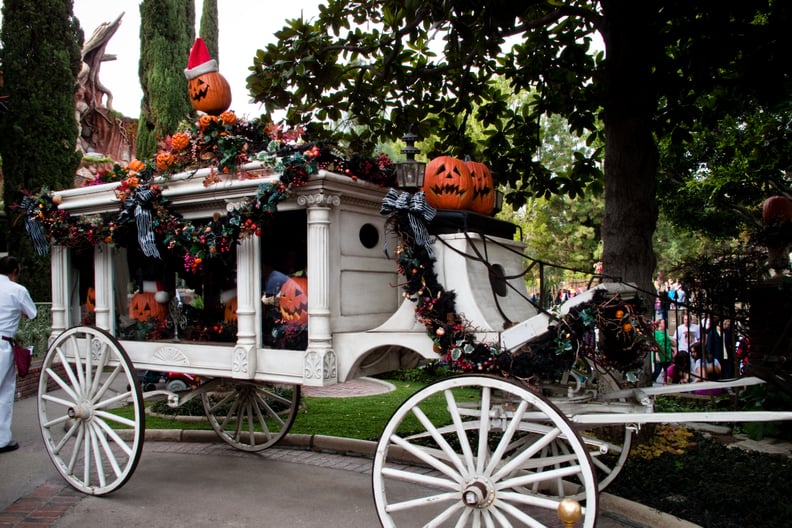 Even the carriage gets a holiday makeover.