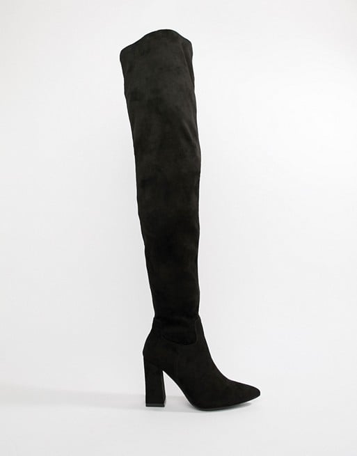 Public Desire Rapture Black Over-the-Knee Boots