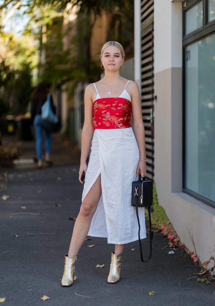 A little proportion play and layering goes a long way in this look.