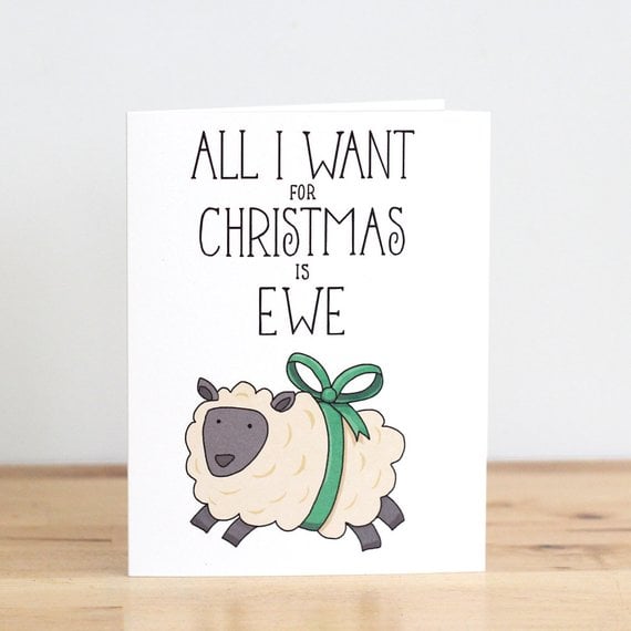 "All I Want For Christmas Is Ewe" Card