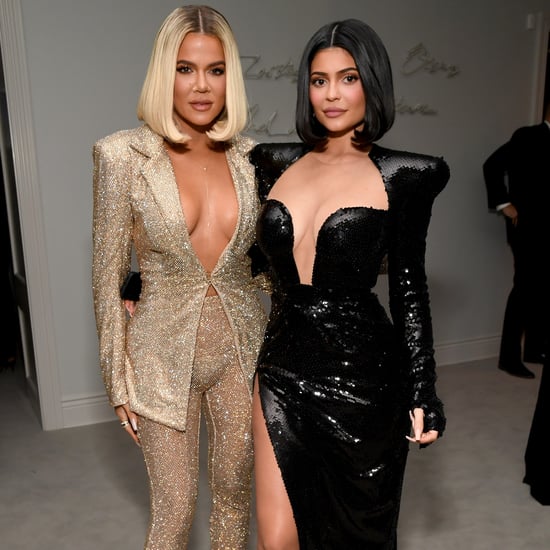 Kylie Jenner's Black Plunging Sequined Dress by Balmain