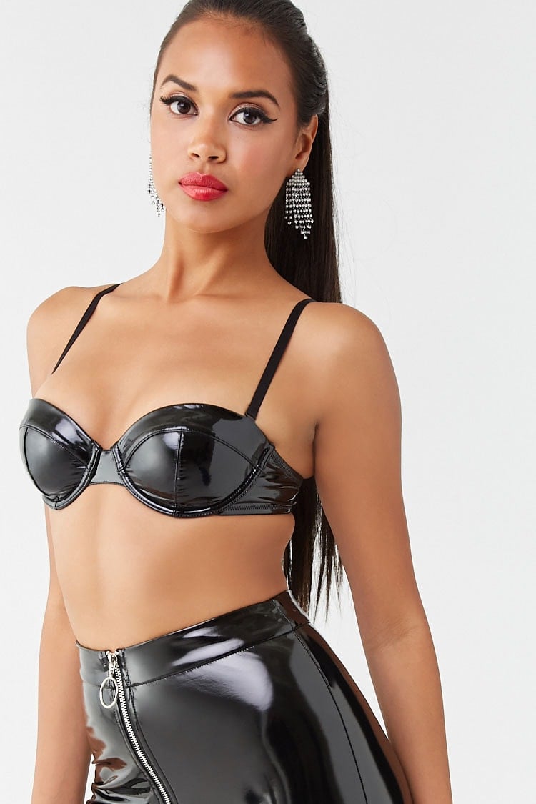 Forever 21 Faux Patent Leather Bra