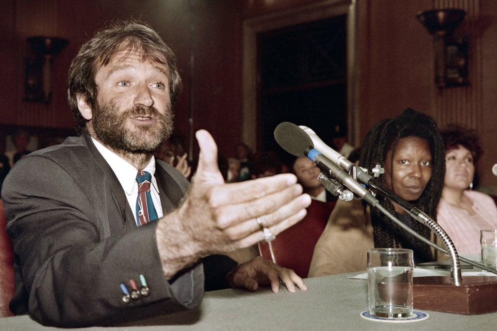 In May 1990, Robin and Whoopi Goldberg spoke at a Senate committee hearing on the Homelessness Prevention and Revitalization Act of 1990.