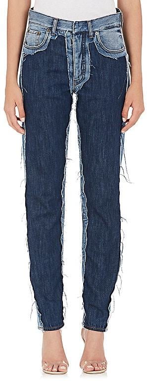 Maison Margiela Women's Deconstructed-Front Straight Jeans