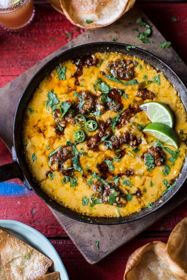Warm queso is always a welcome comfort food in the Winter. You can bet your party guests will be more than enthused about this tequila-infused recipe.