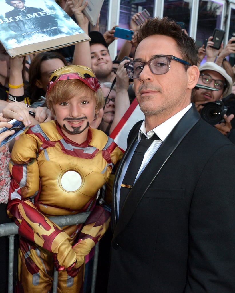 Robert Downey Jr. posed with a young Iron Man fan.