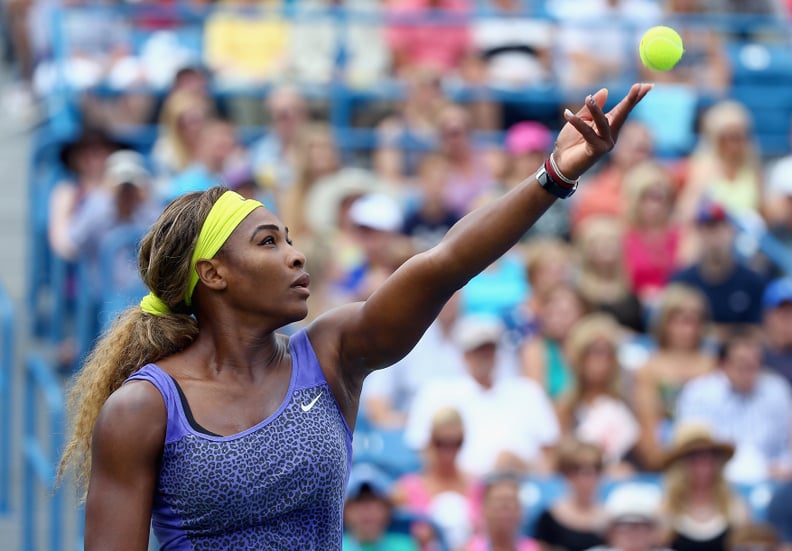 Serena Williams's Game Was Fierce in This Leopard-Print Top at the 2014 Western and Southern Open