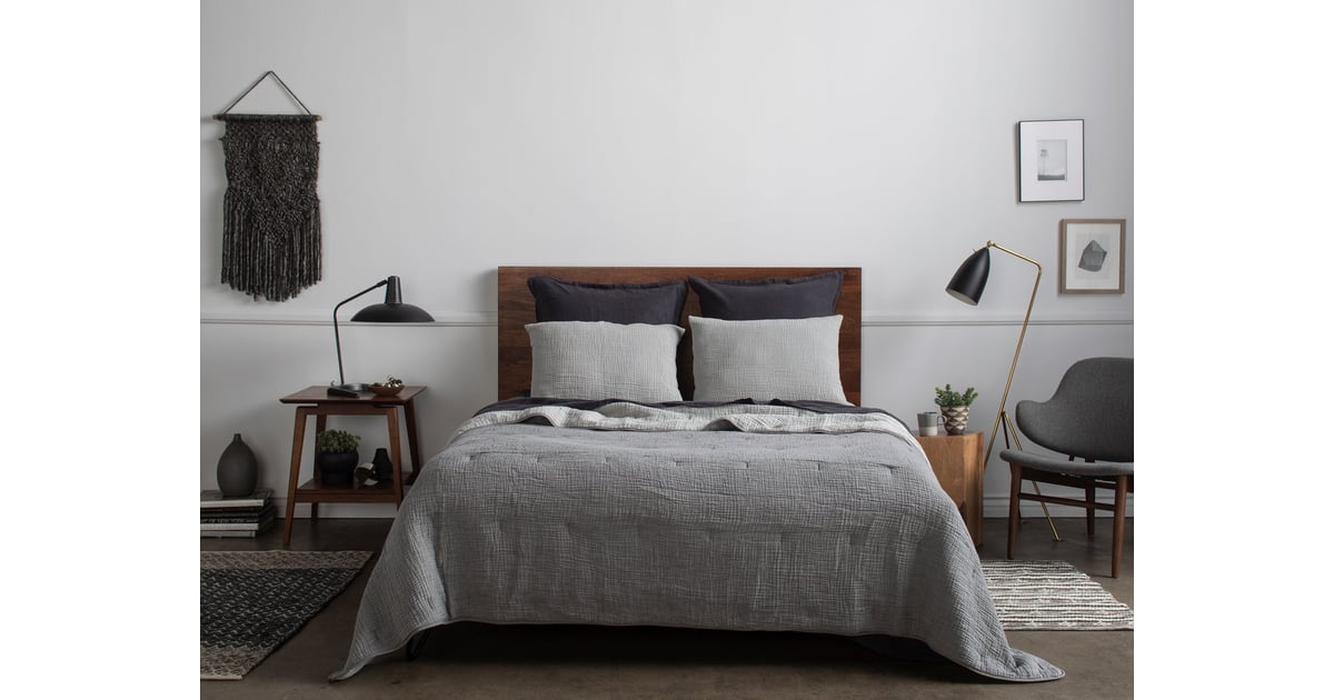 Parachute Cloud Cotton Quilt in Steel and Smoke | Parachute Cloud