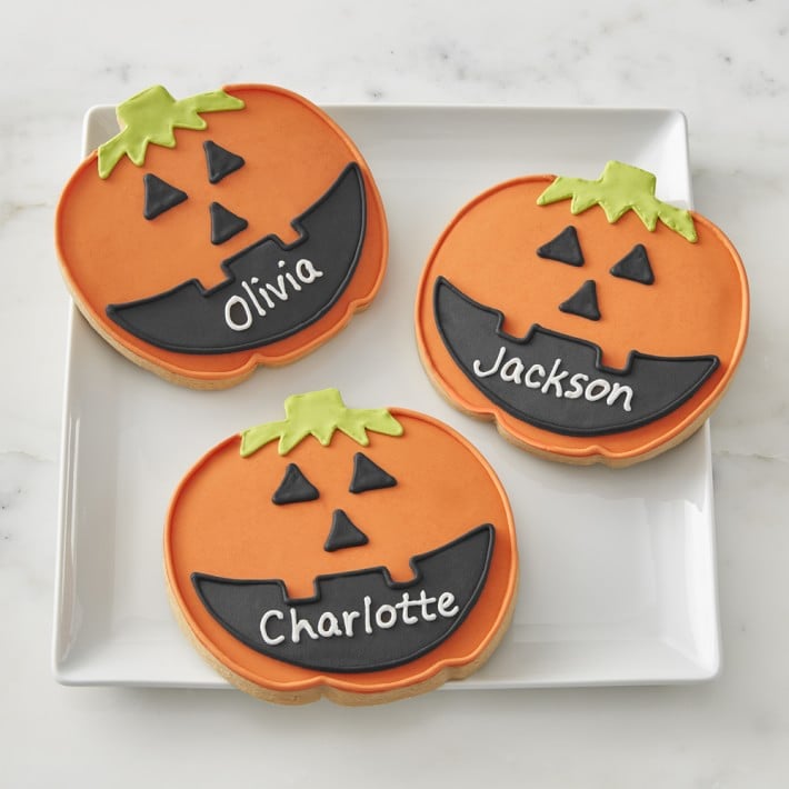 Giant Personalized Halloween Pumpkin Cookies