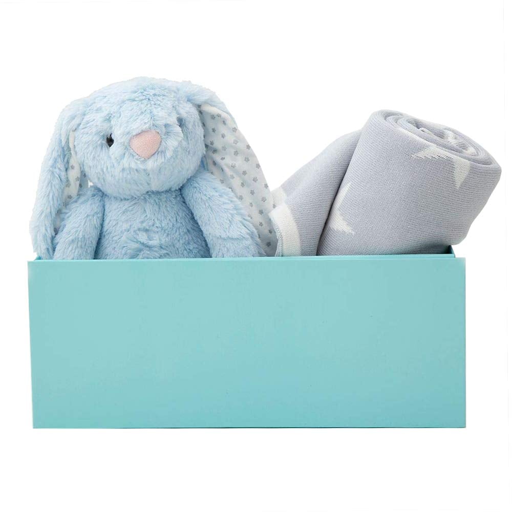 My 1st Years New Baby Blue Star Blanket & Bunny Soft Toy Gift Set