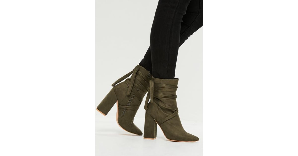 Missguided Khaki Ankle Boots Cheap Boots POPSUGAR Fashion Photo 9