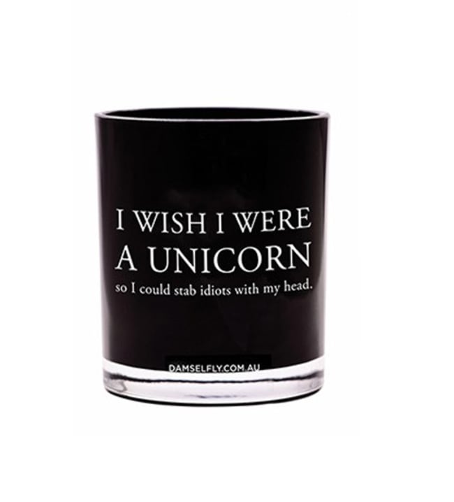 Damselfly Wish I Were a Unicorn Candle