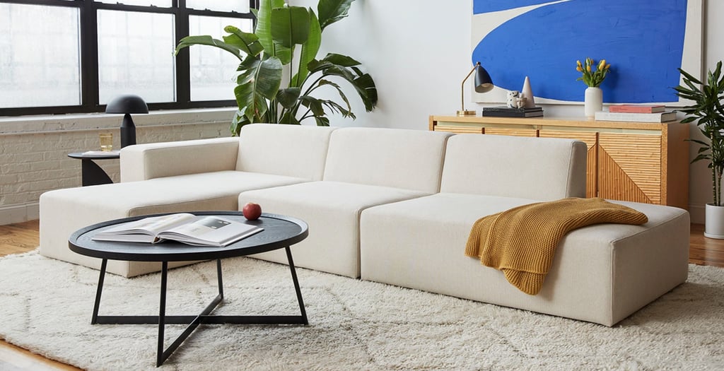 A Low-Profile Sofa: Floyd Sectional Three-Seater Sofa With Chaise