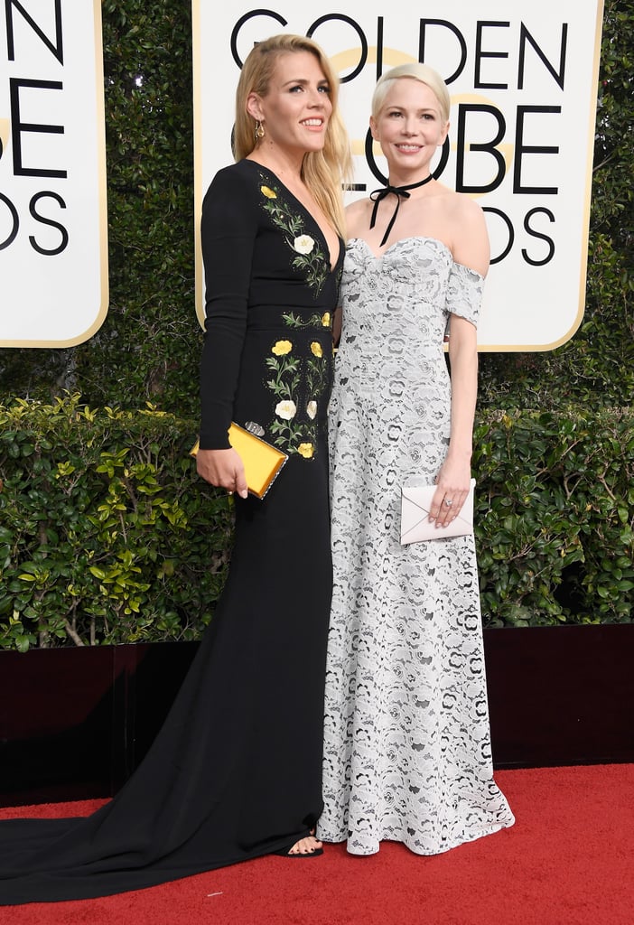 Michelle Williams and Busy Philipps at 2017 Golden Globes
