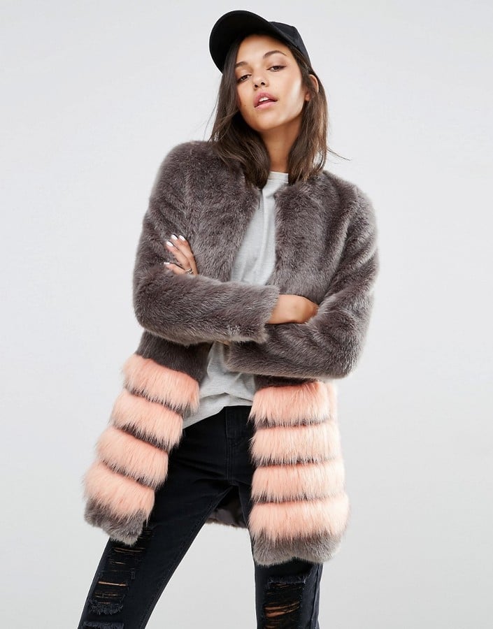 Unreal Fur Tundra Faux Fur Coat With Stripe ($347) | Best Fashion Gifts ...