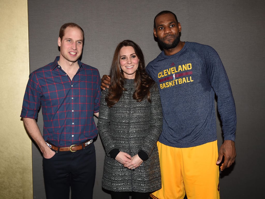 Even LeBron James, at 6'8", doesn't totally tower over Kate.