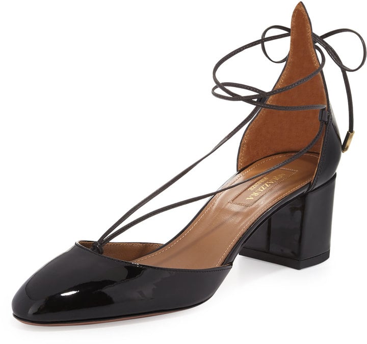 Aquazzura Alexa Patent Mid-Heel Pump ($695)