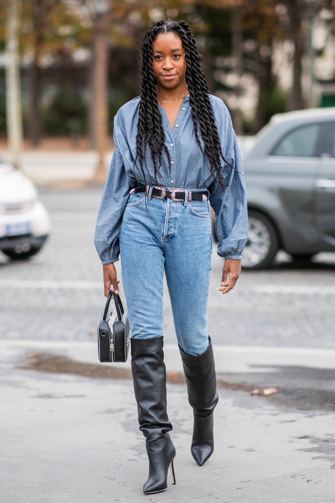 Skinny jeans are the perfect style to grab when you're looking for a style that will show off the entirety of your brand new knee-or-thigh-high boots this fall.