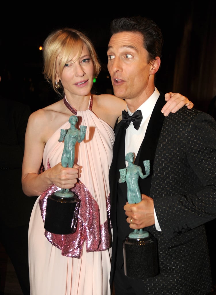 Cate Blanchett and Matthew McConaughey got together with their statues.