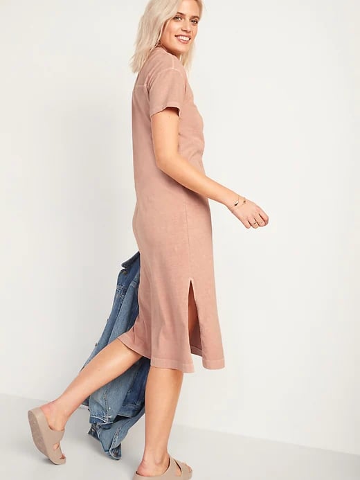 Old Navy Vintage Garment-Dyed Midi T-Shirt Dress