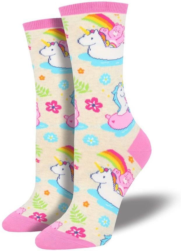 Cheer Bear Unicorn Float Socks Cream