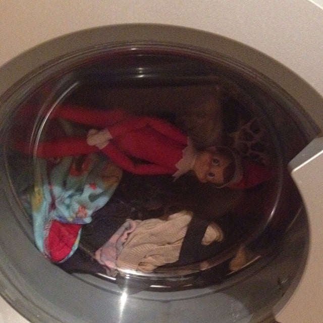 Throw Him in the Dryer Easy Elf on the Shelf Ideas POPSUGAR Moms
