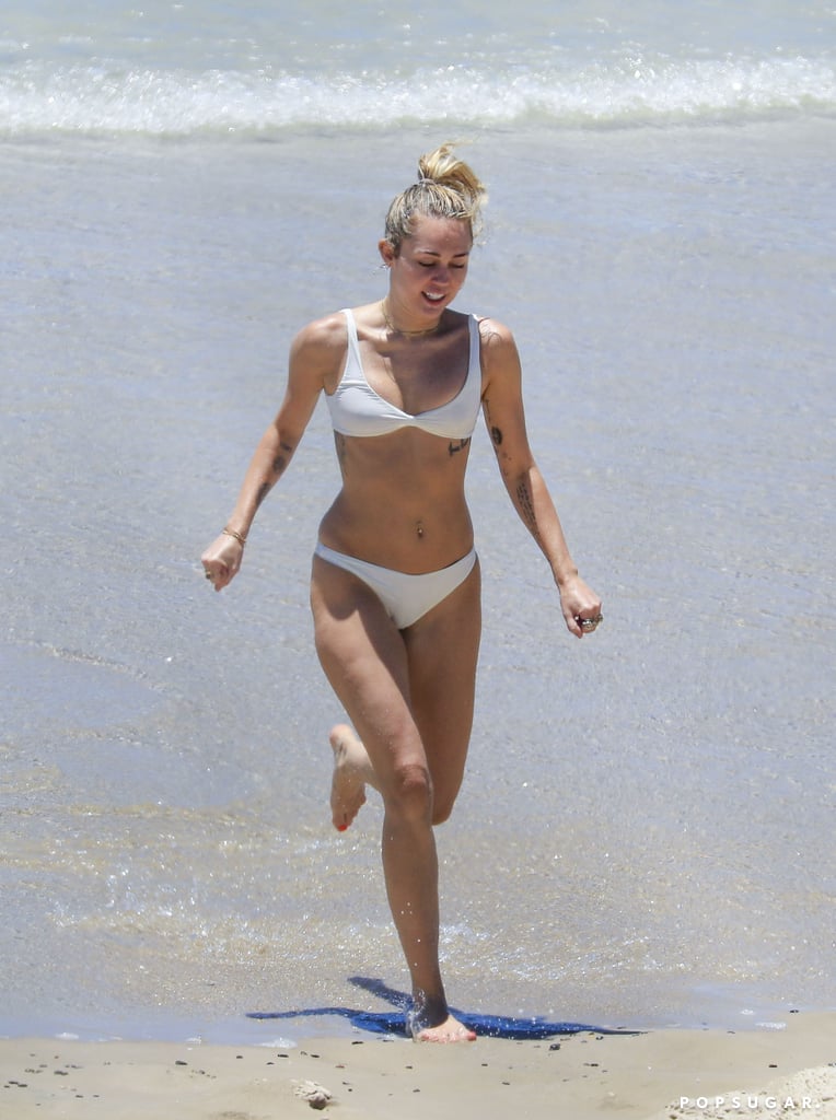 Miley Cyrus White Bikini