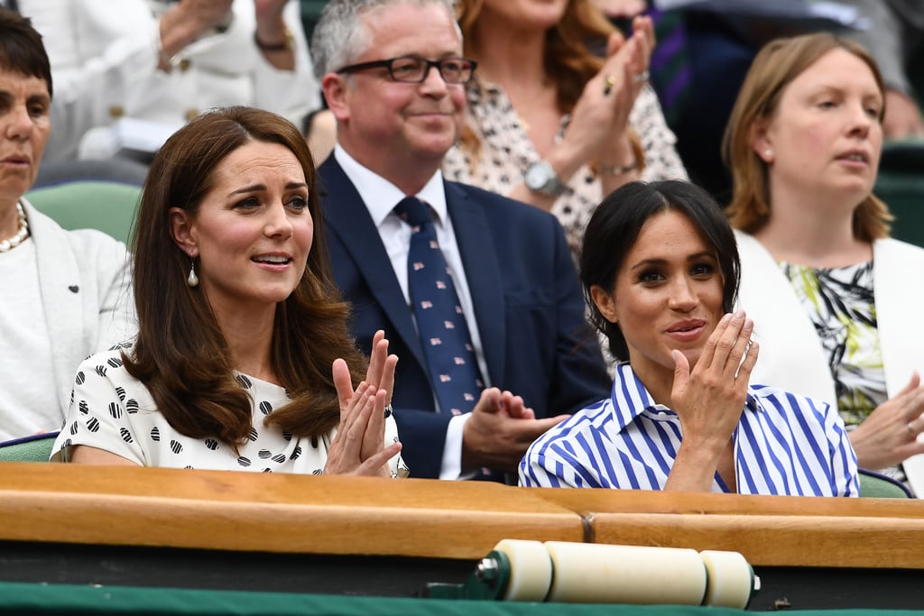 Kate Middleton and Meghan Markle at Wimbledon 2018